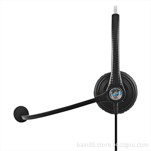 A16 USB over-ear headset with microphone call center noise-cancelling
